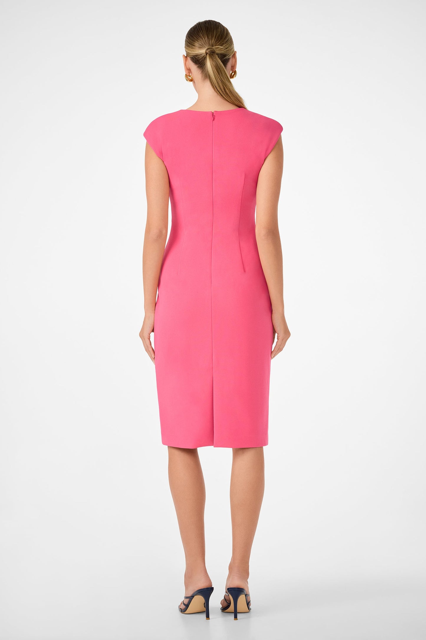 Trina Turk Vibrant V-Neck Midi Dress