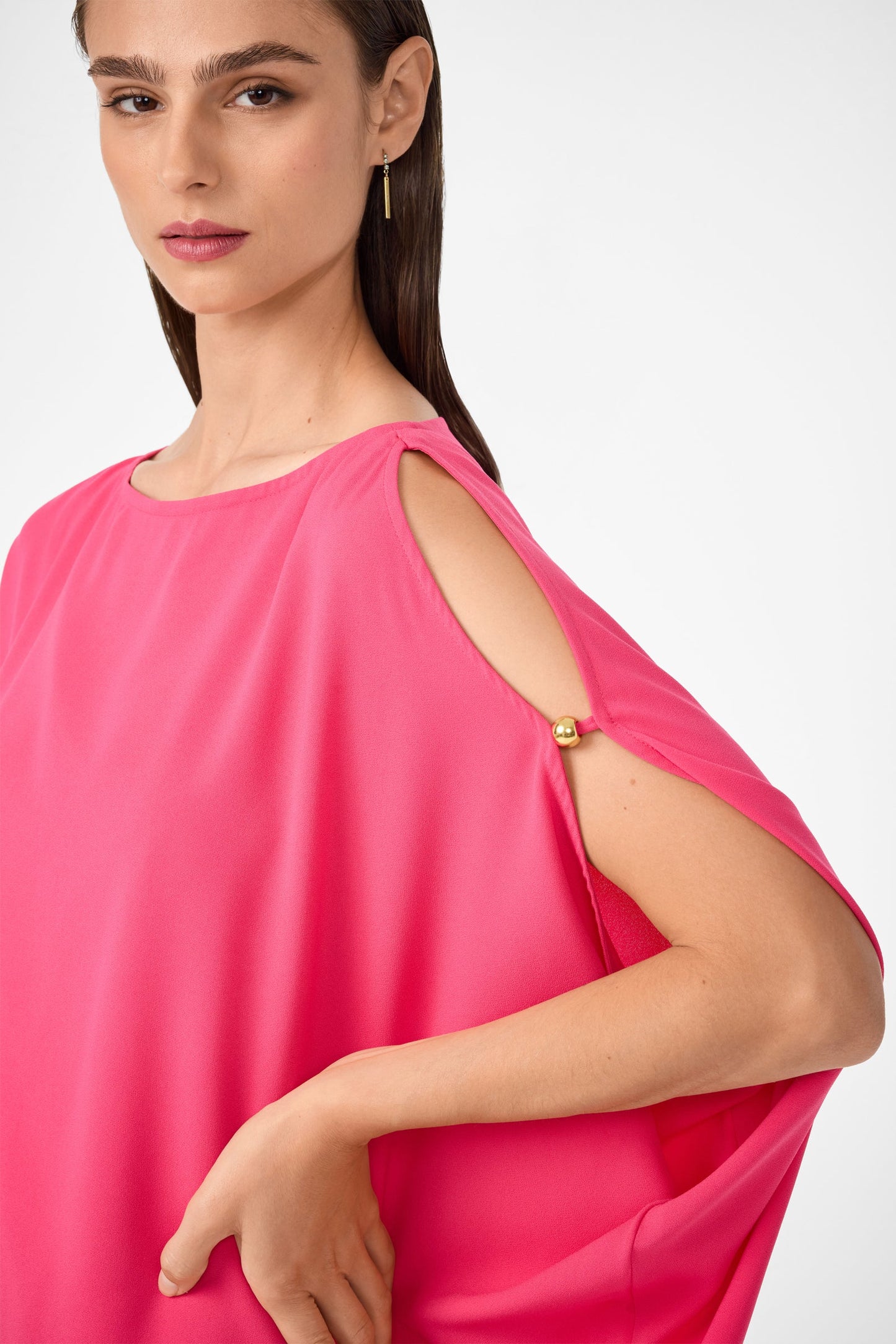 Trina Turk Razu Short Split Sleeve Mini Dress - Rosewater
