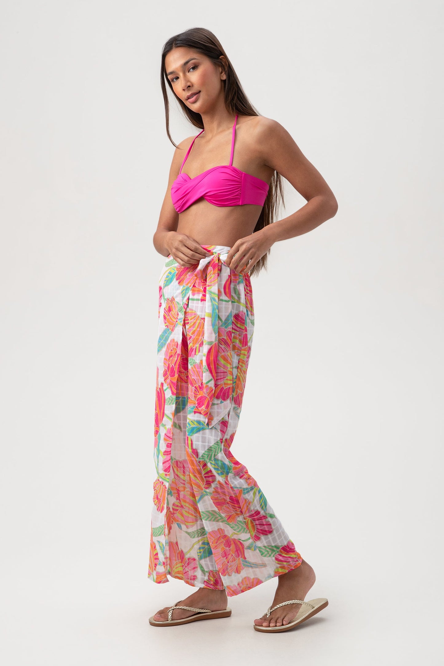 Trina Turk Women's Poppy Relaxed Crossover Swim Cover-Up Pant