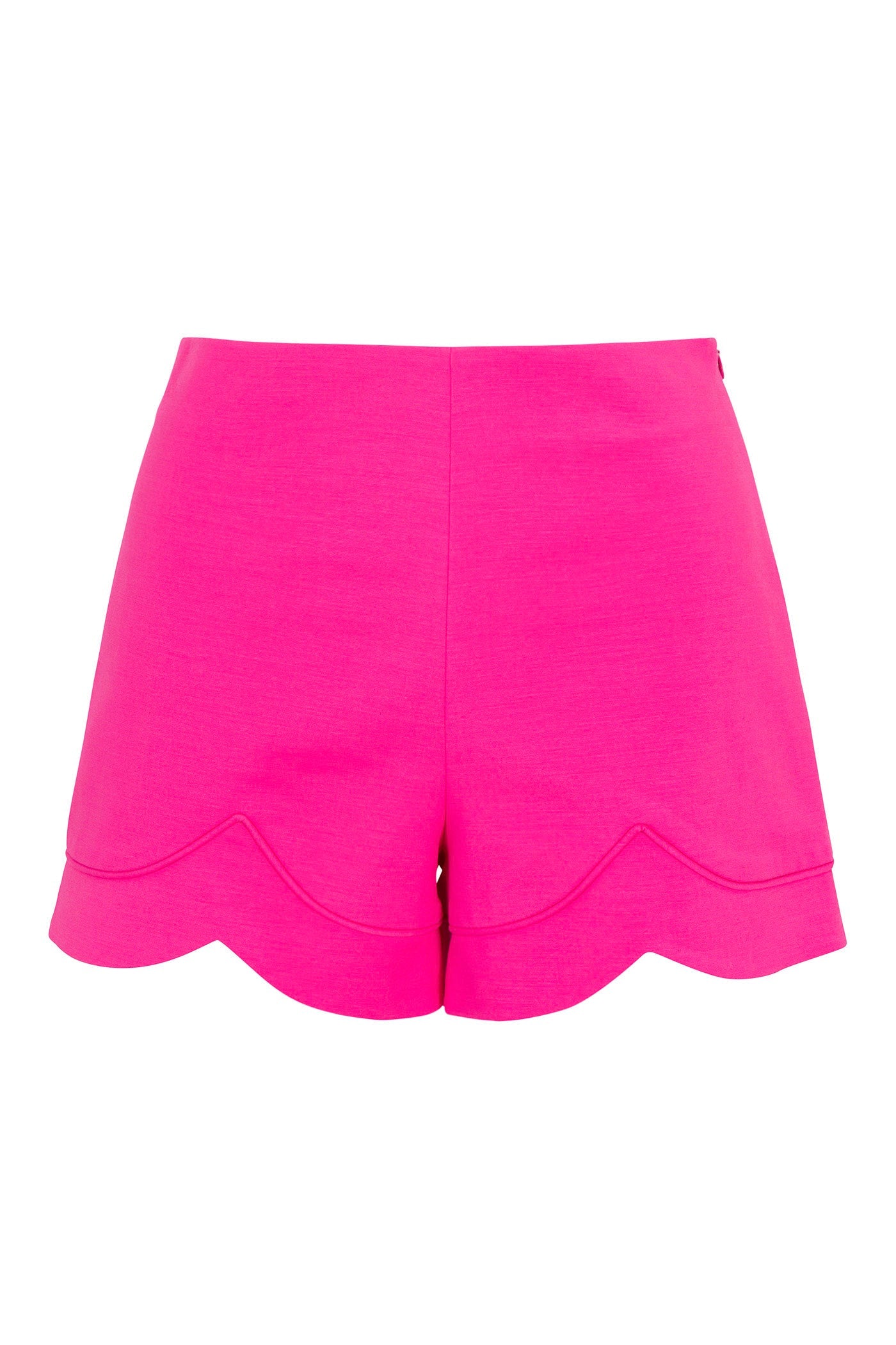 Trina Turk Centre Scallop-Hem Short - Solid Suiting