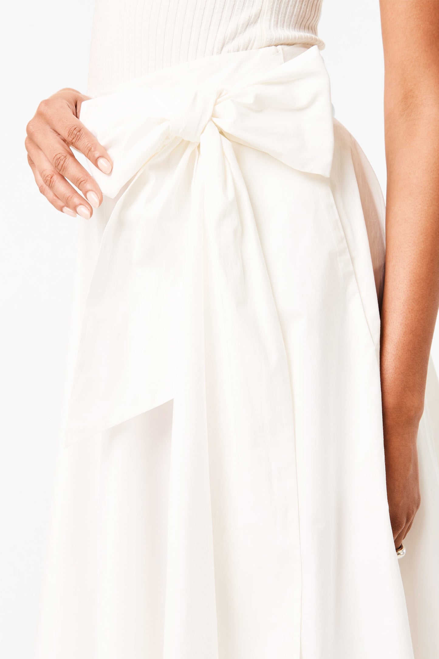 Trina Turk Amano Bow-Tie Midi Skirt