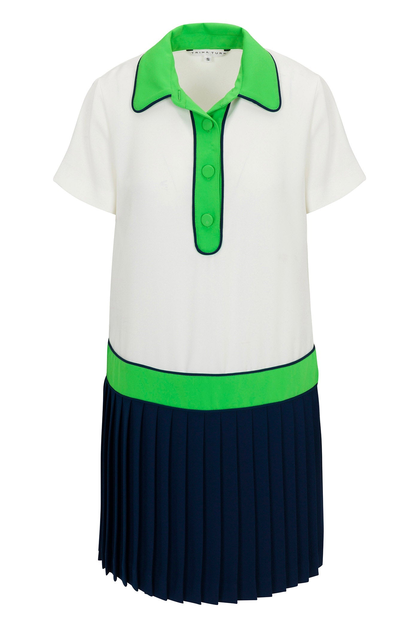 Trina Turk Racquet 2 Colorblocked Drop Waist Dress