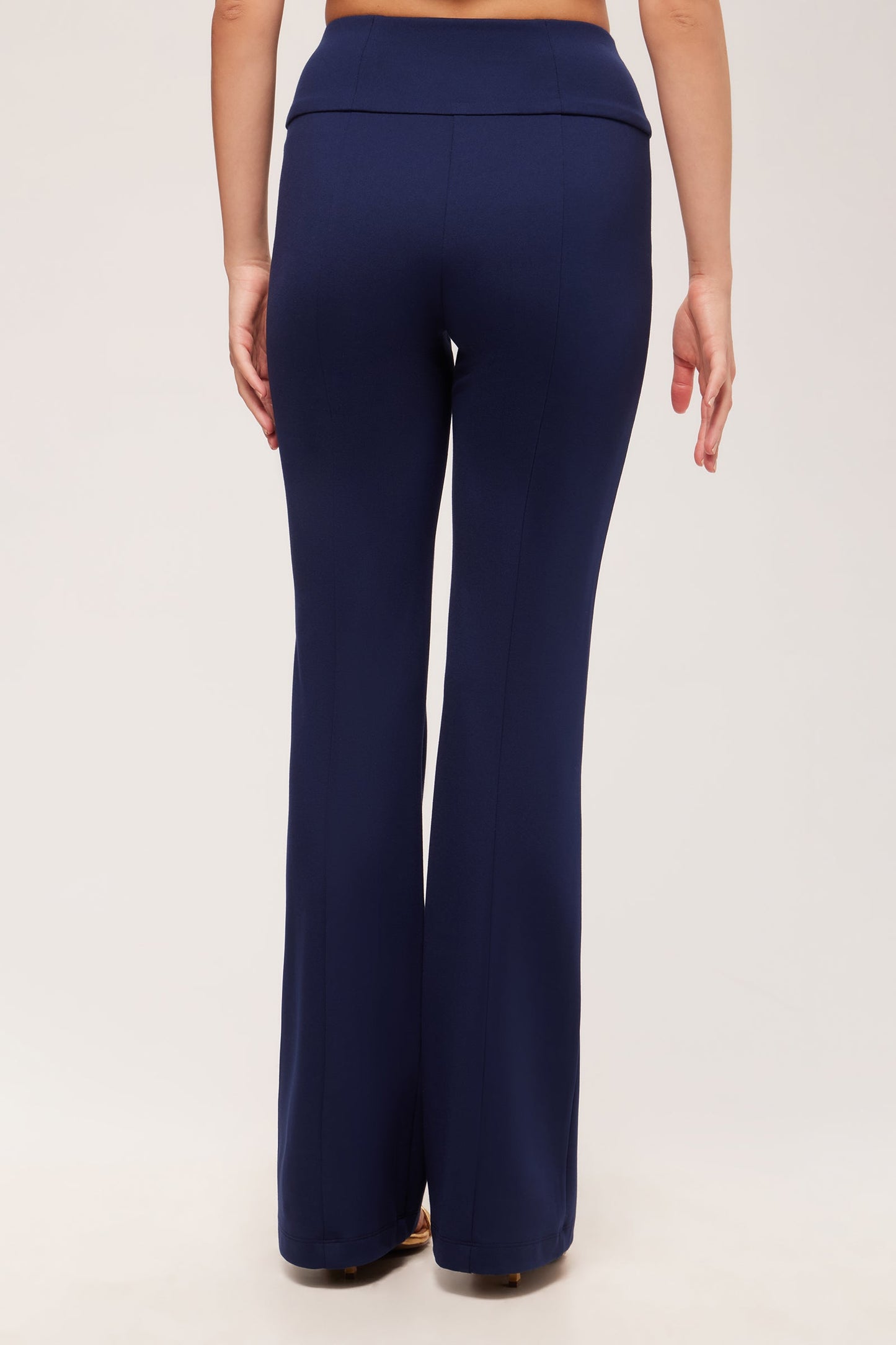 Trina Turk Becker High-Waist Flared Pant - Cozy Ponte