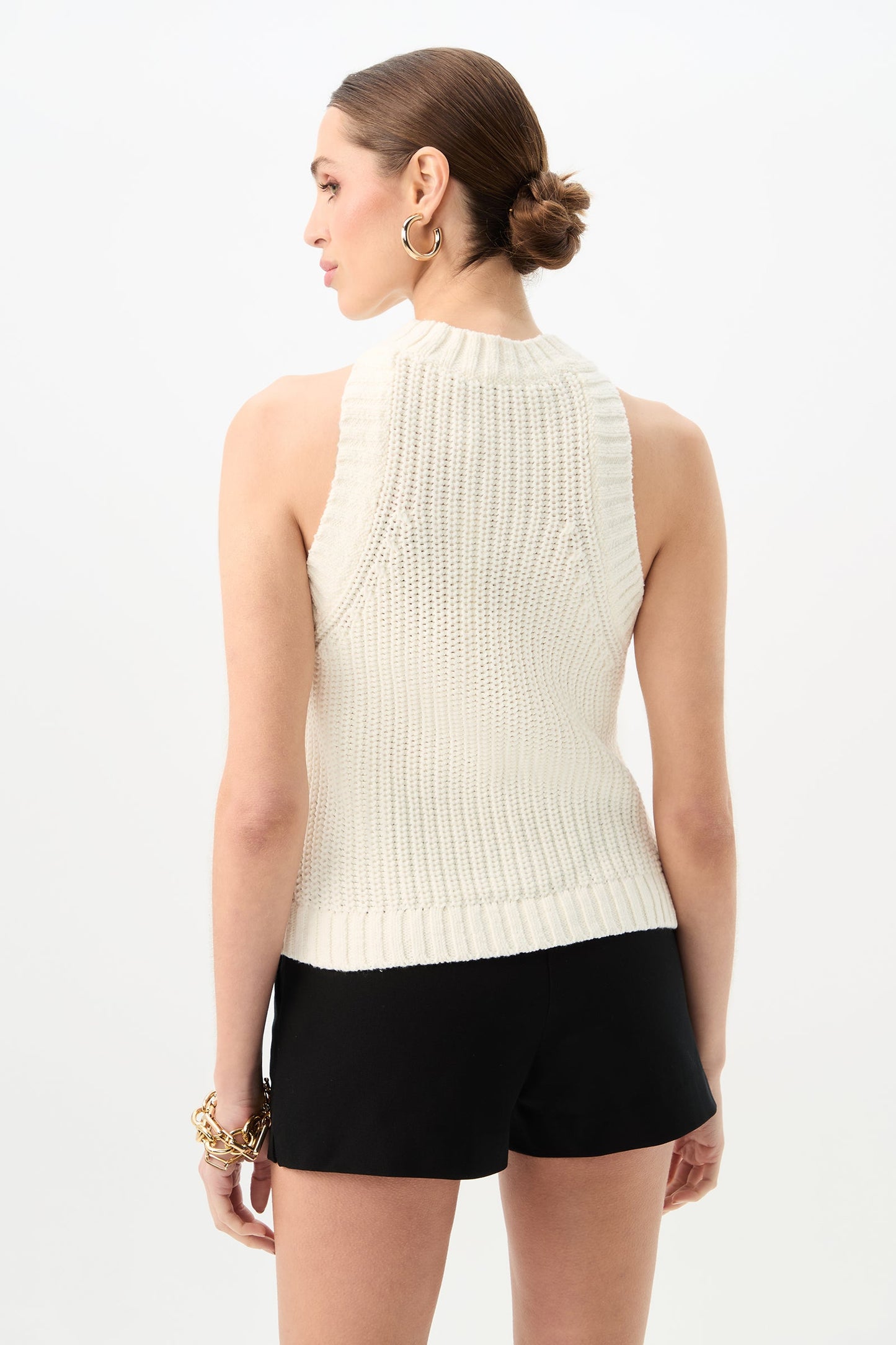 Trina Turk Paley Sleeveless Rib Knit Tank Top