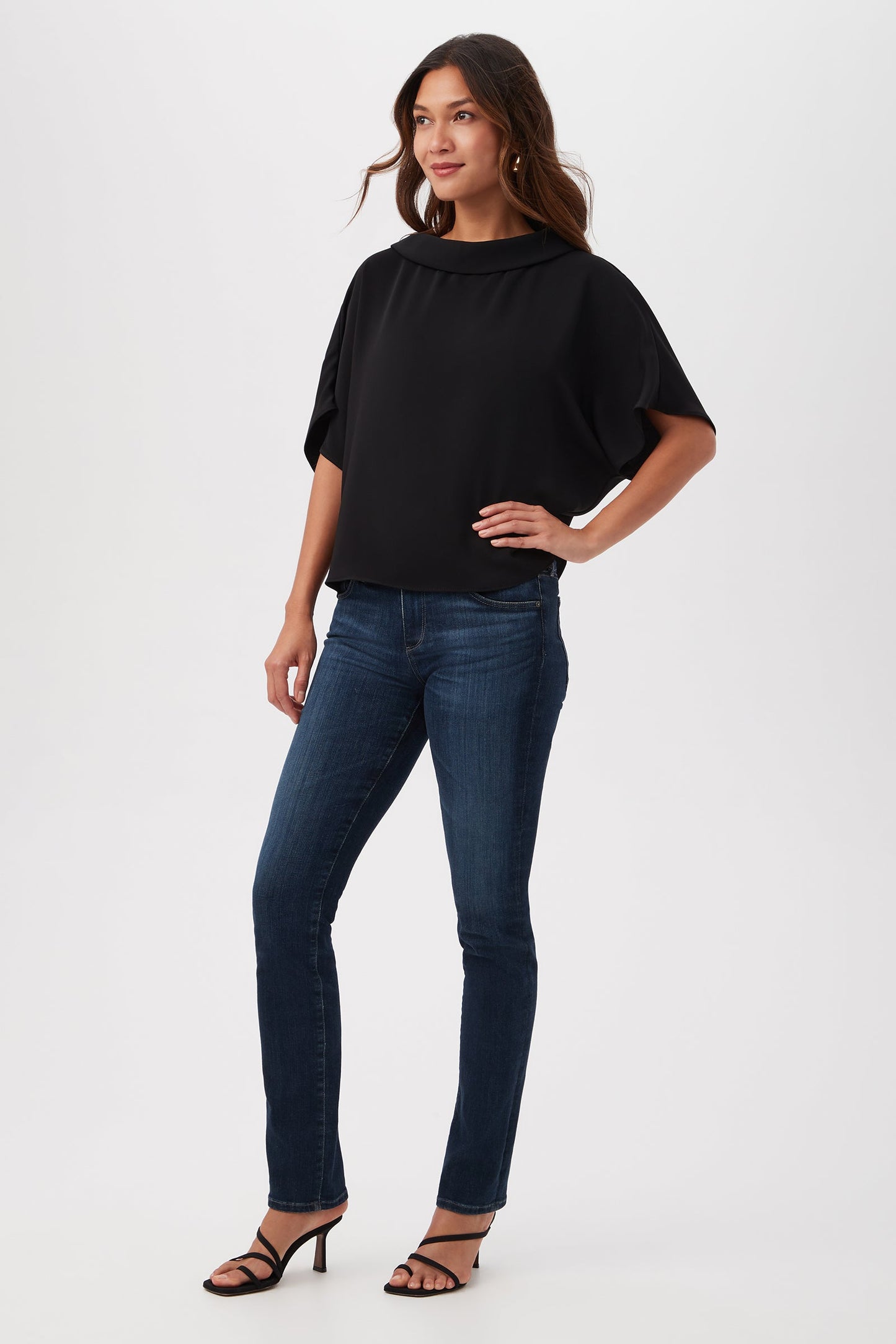 Trina Turk Honeysuckle Boatneck Dolman-Sleeve Top