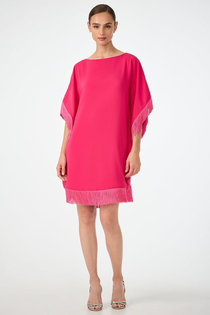 Trina Turk Mini Neena Fringe Caftan Dress