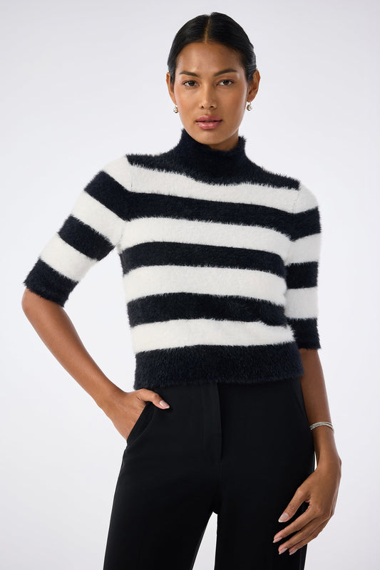Trina Turk Mali Mock Neck Pullover