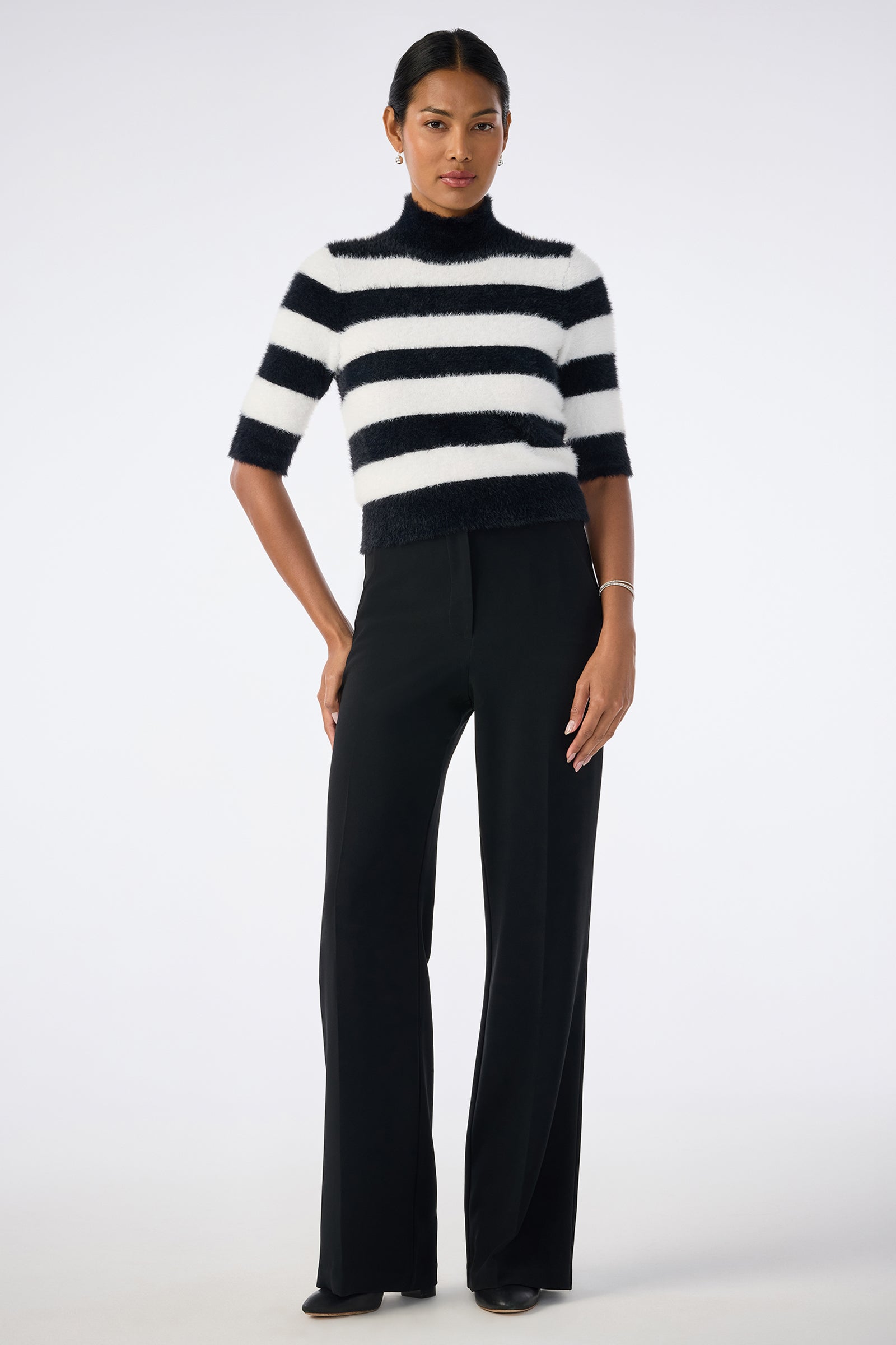 Trina Turk Mali Mock Neck Pullover