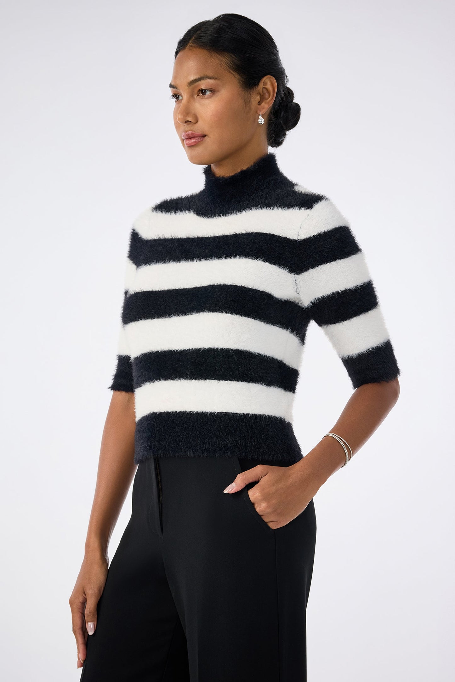 Trina Turk Mali Mock Neck Pullover