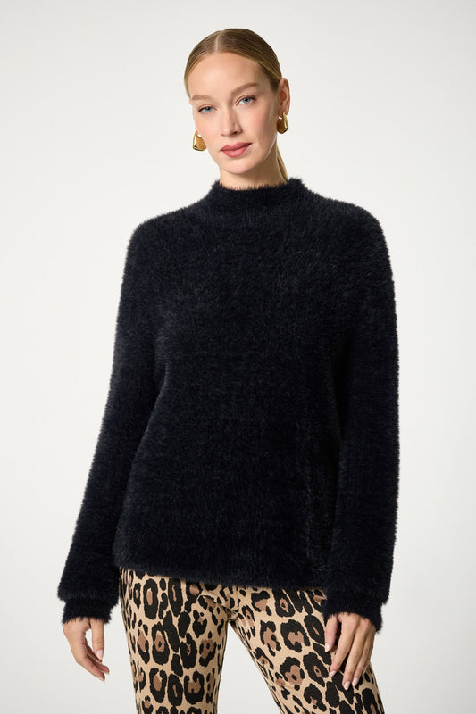 Trina Turk Bazaar Mock Neck Sweater