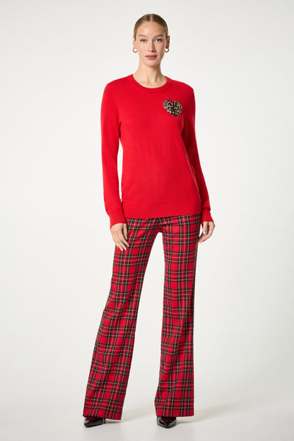 Trina Turk Jaguar Heart Crewneck Sweater