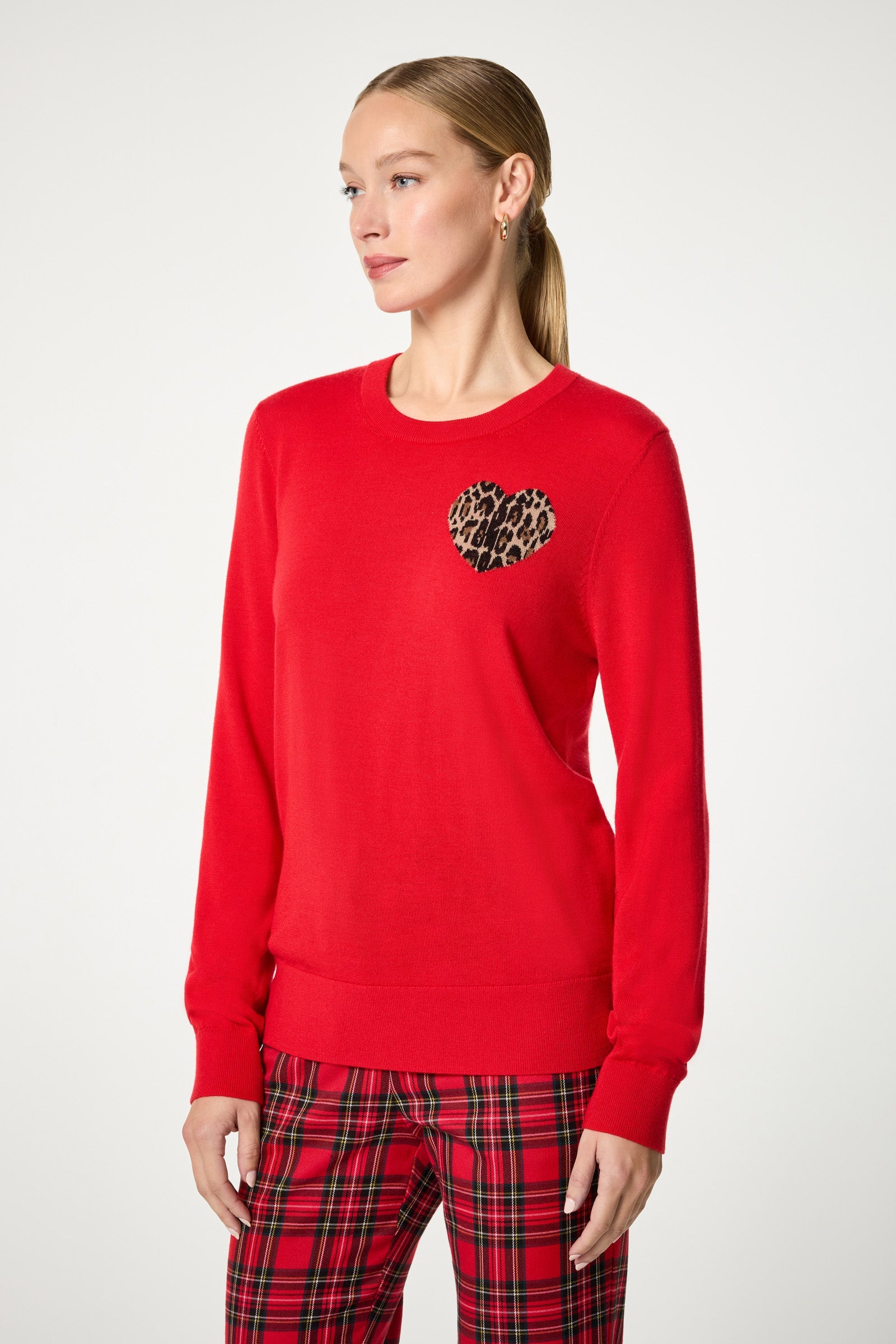 Trina Turk Jaguar Heart Crewneck Sweater