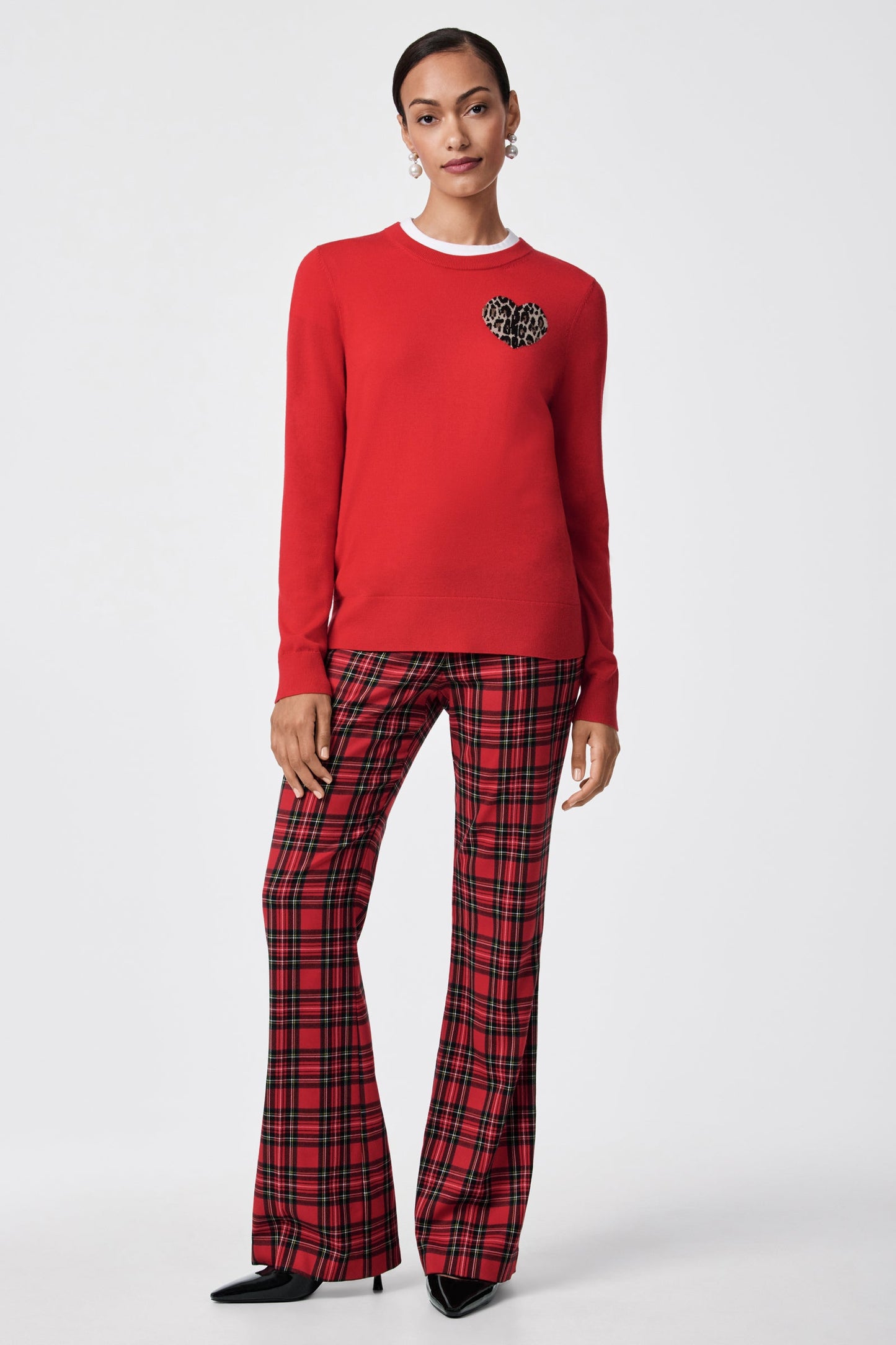 Trina Turk Jaguar Heart Crewneck Sweater