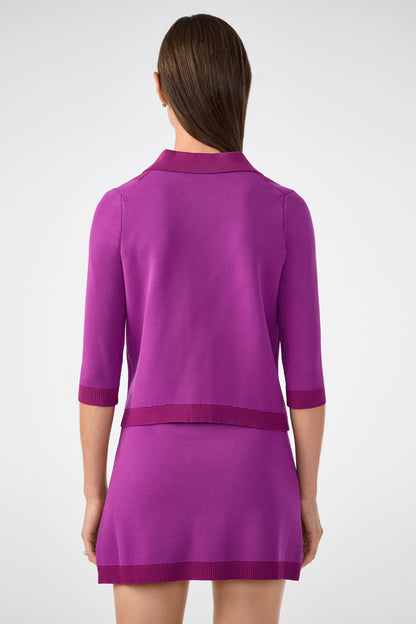 Trina Turk Gaia Trompe L'Oeil Knit Cardigan