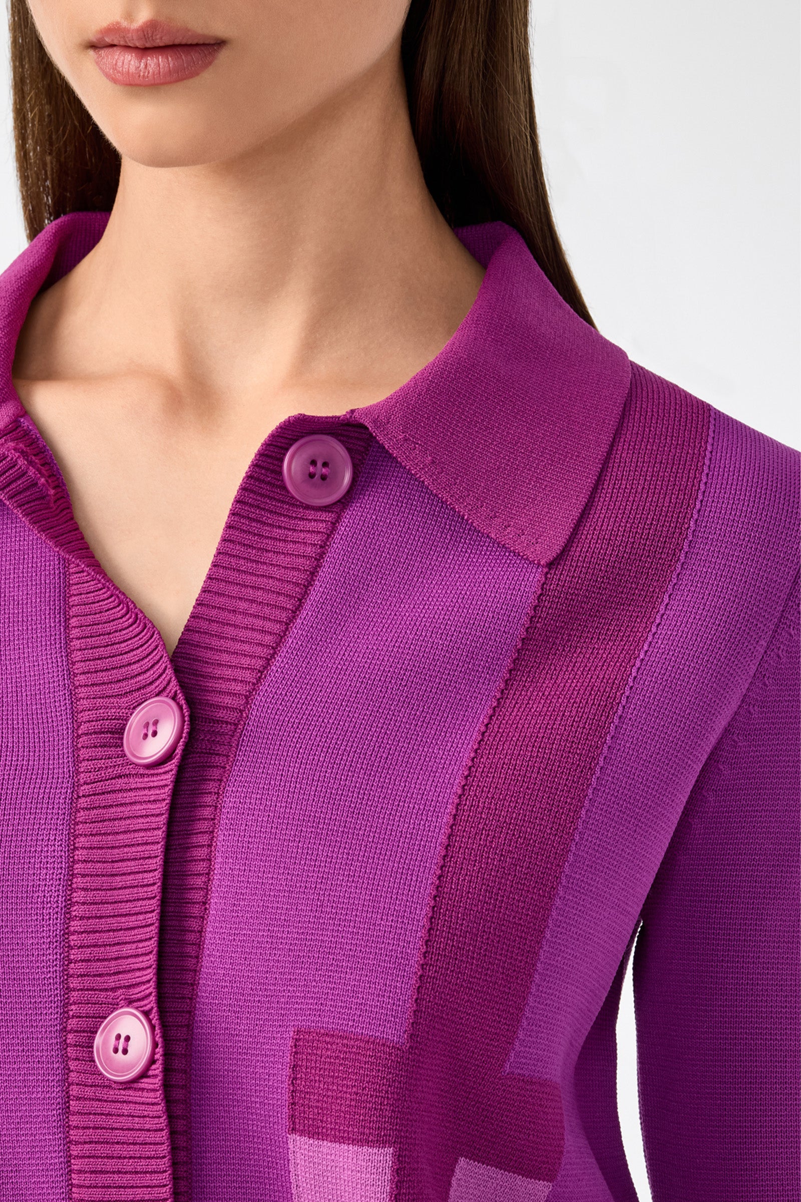 Trina Turk Gaia Trompe L'Oeil Knit Cardigan