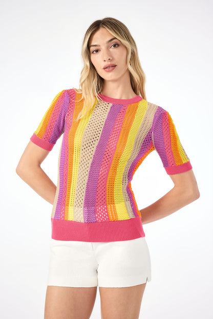 Trina Turk Marbella Short-Sleeve Pullover