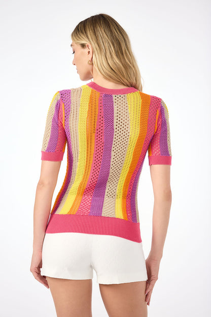 Trina Turk Marbella Short-Sleeve Pullover