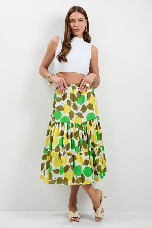 Trina Turk Marsay Drop Waist Midi Skirt