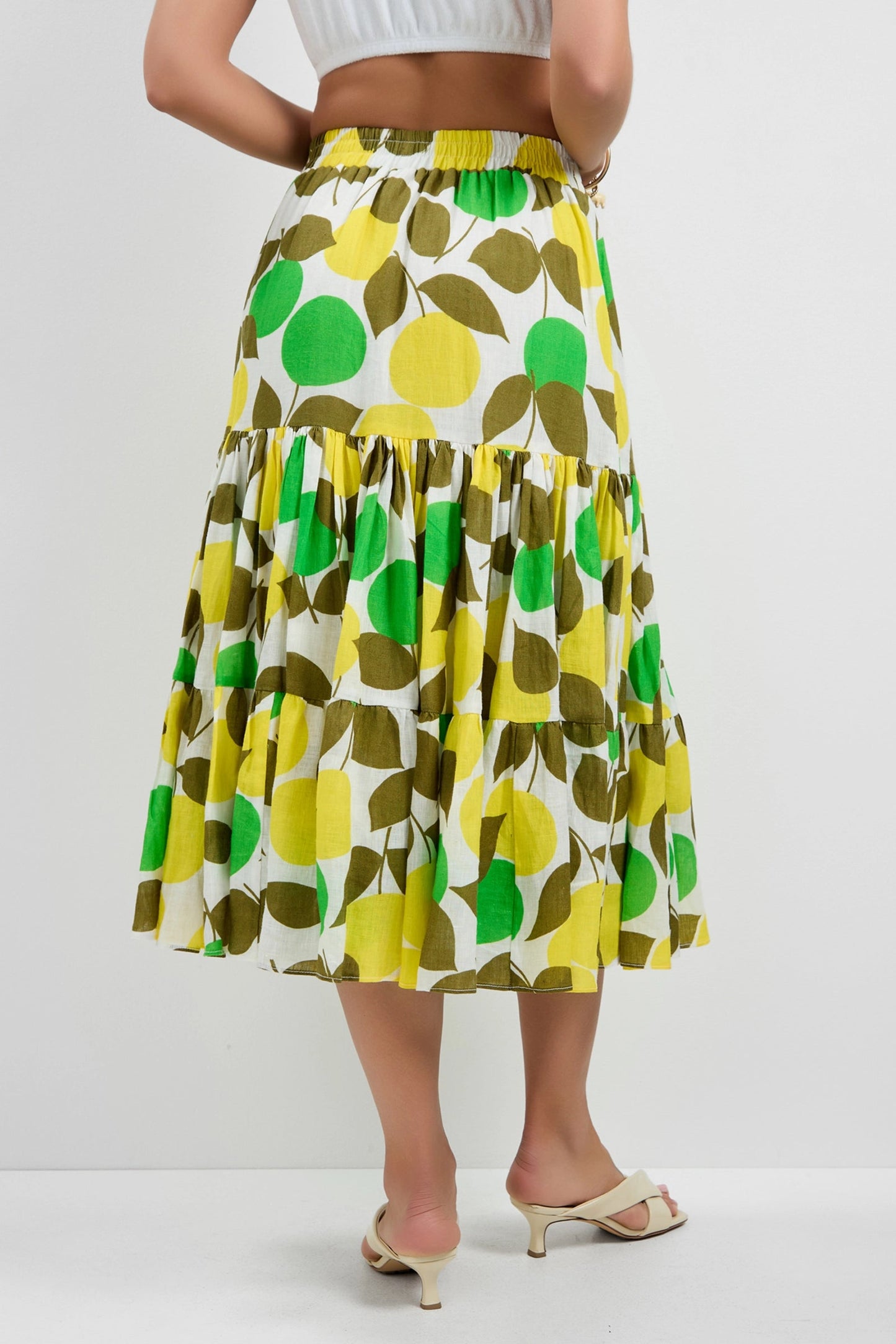 Trina Turk Marsay Drop Waist Midi Skirt