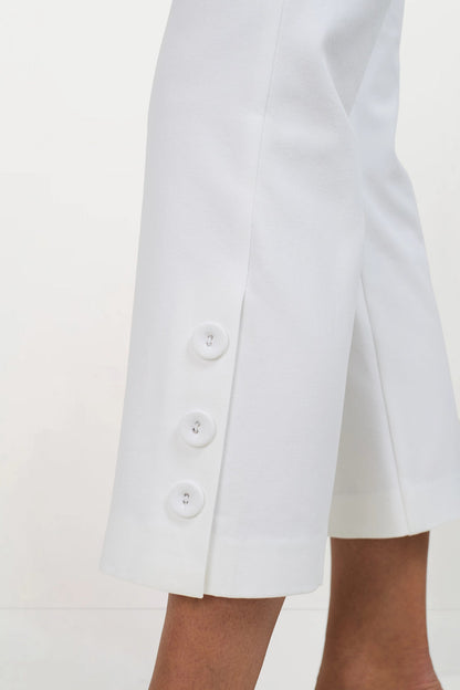 Trina Turk Ore Button-Hem Cropped Pant