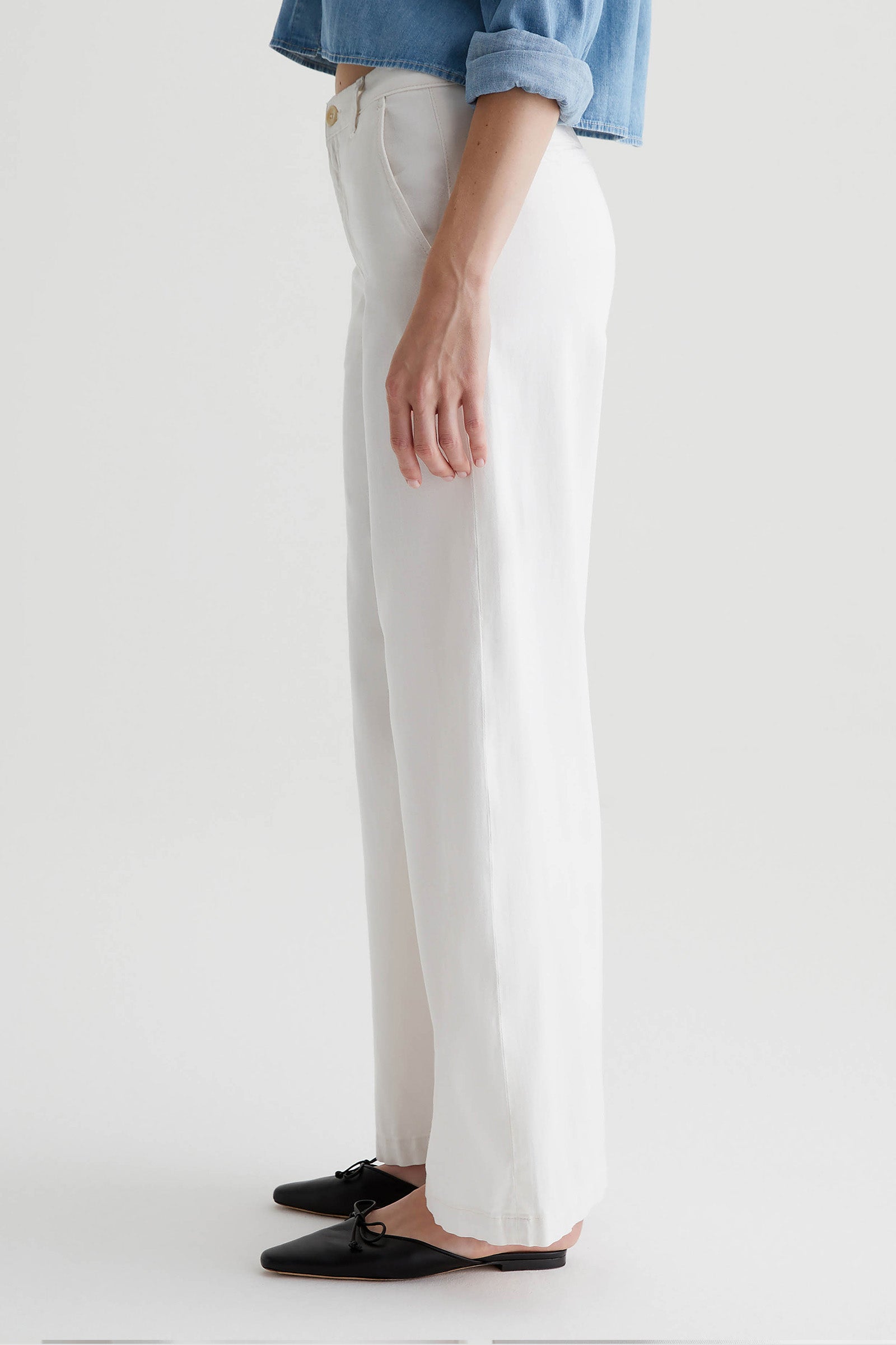 Trina Turk AG Caden Wide Leg Pant - Powder