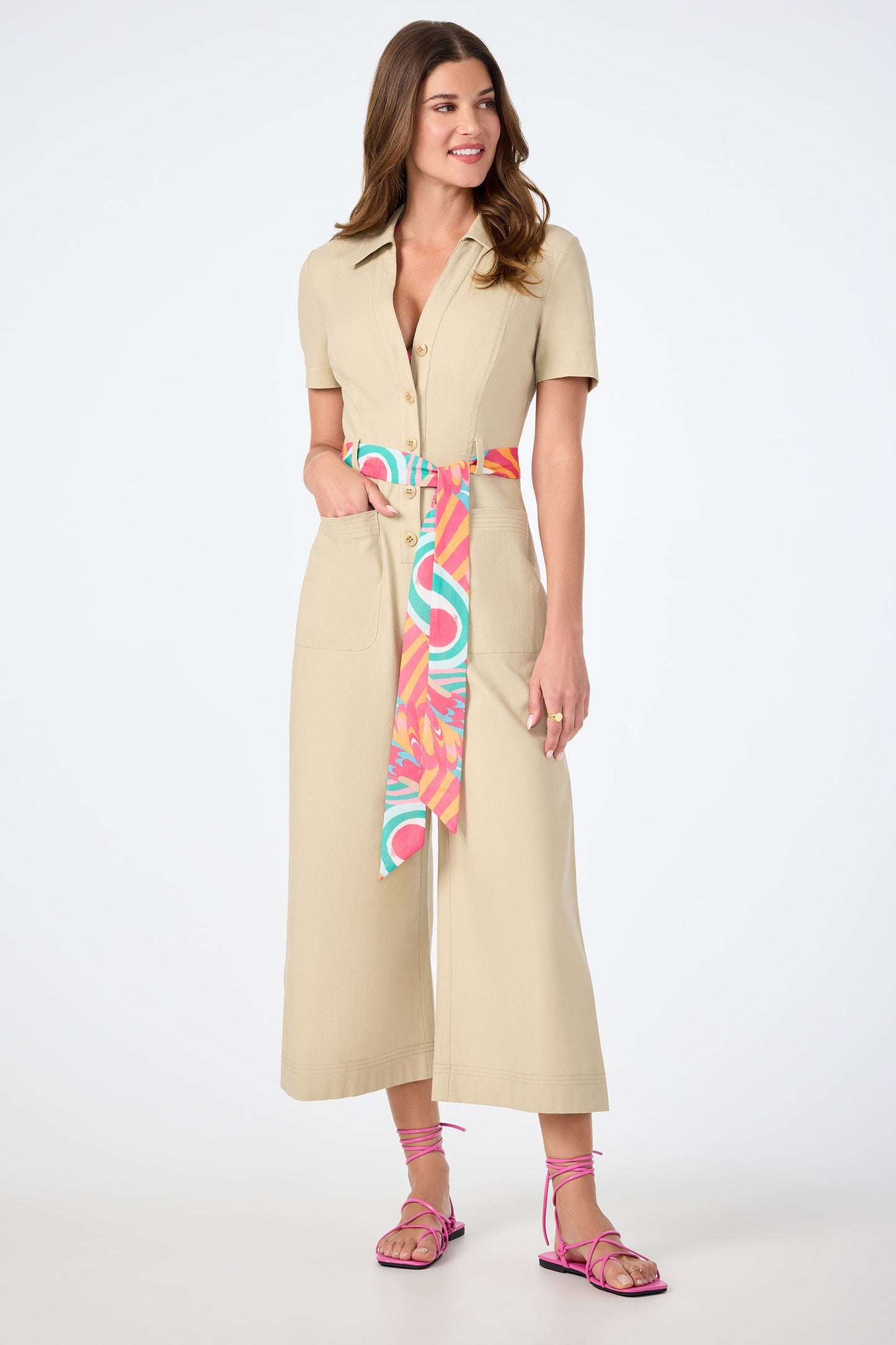 Trina Turk J'Adore V-Neck Jumpsuit