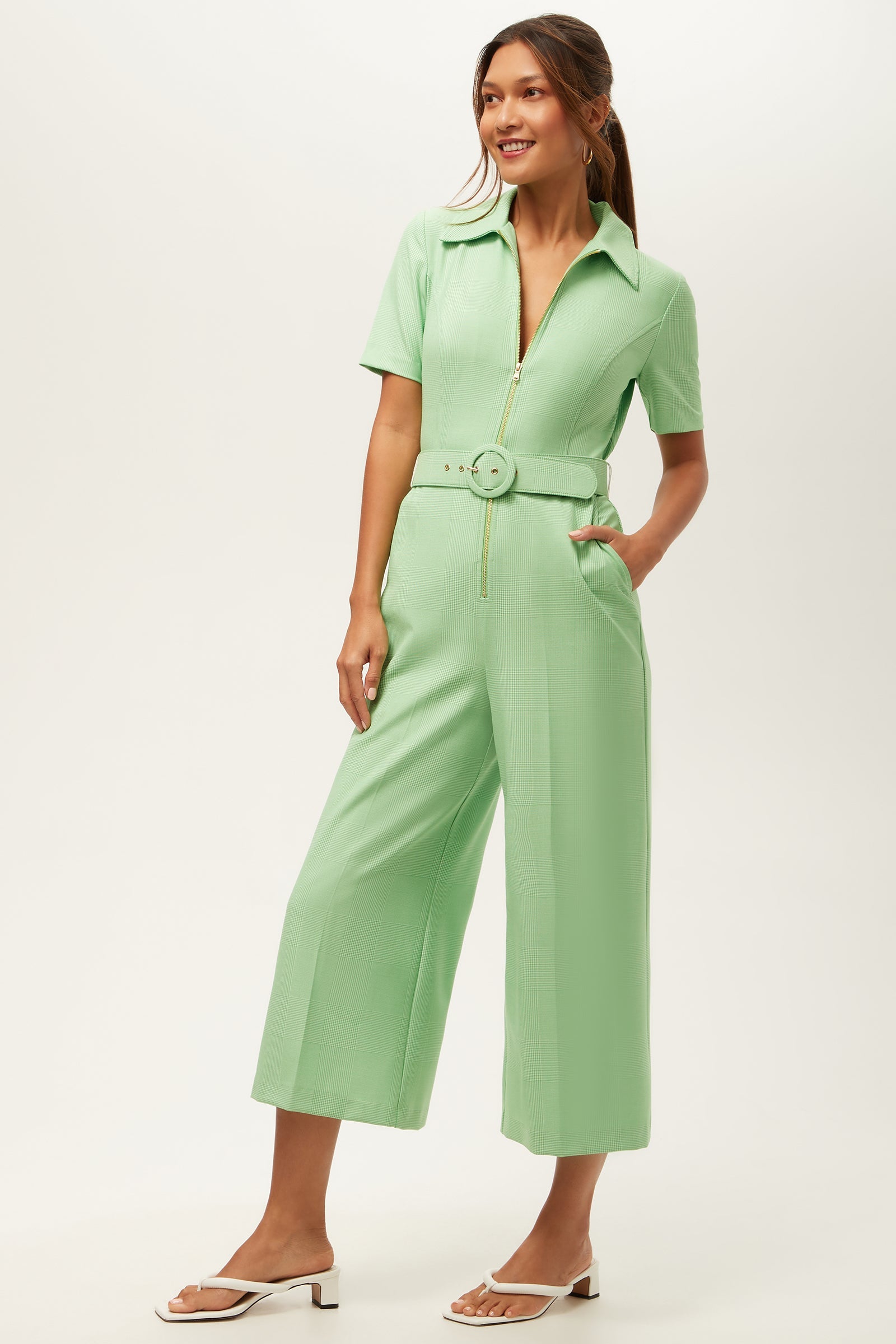 Trina Turk Jannise 3 Jumpsuit - Game Time Glen Plaid