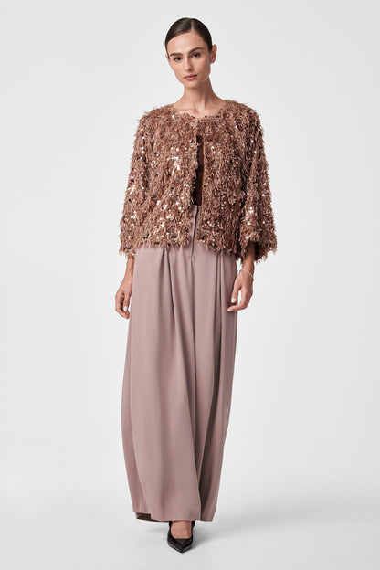 Trina Turk Oller Cropped Faux Fur Coat