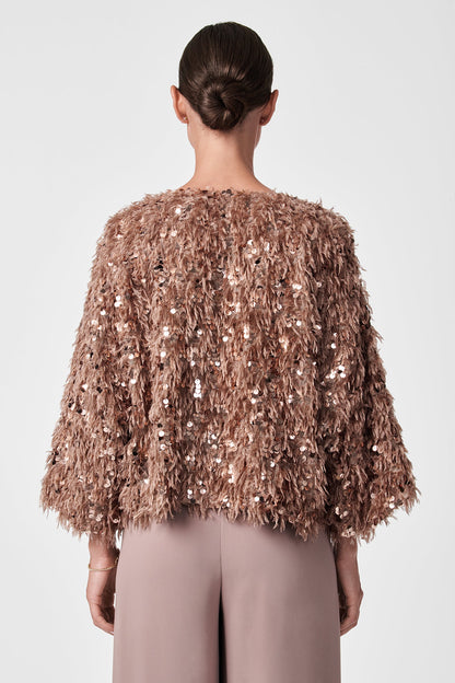 Trina Turk Oller Cropped Faux Fur Coat