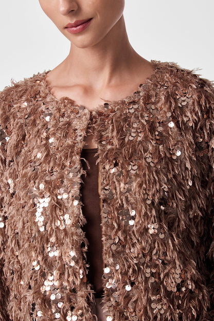 Trina Turk Oller Cropped Faux Fur Coat