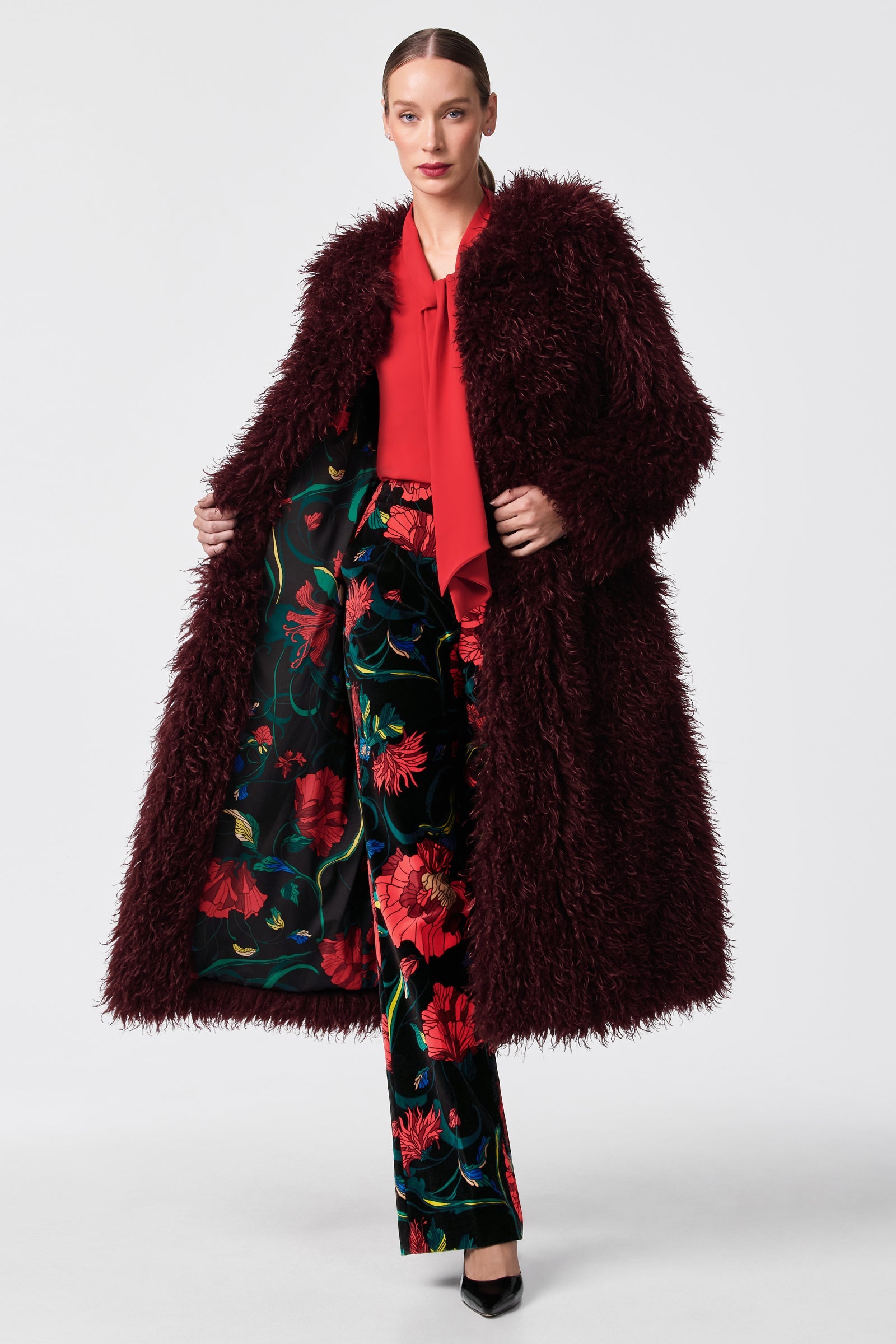 Trina Turk Gladis Faux Fur Coat
