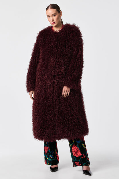 Trina Turk Gladis Faux Fur Coat