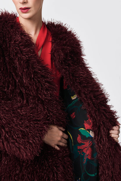 Trina Turk Gladis Faux Fur Coat
