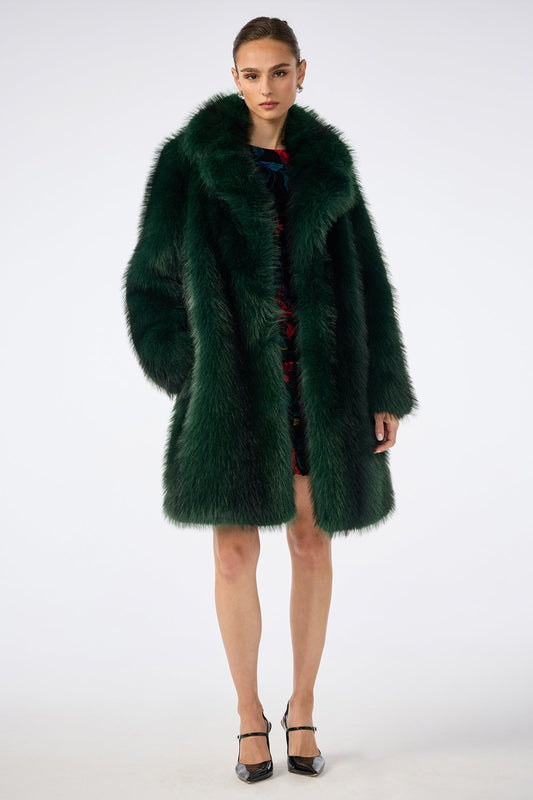 Trina Turk Dayos Faux Fur Coat