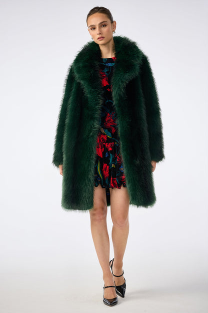 Trina Turk Dayos Faux Fur Coat