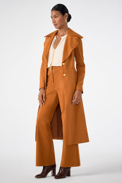 Trina Turk Starflower Suede Coat