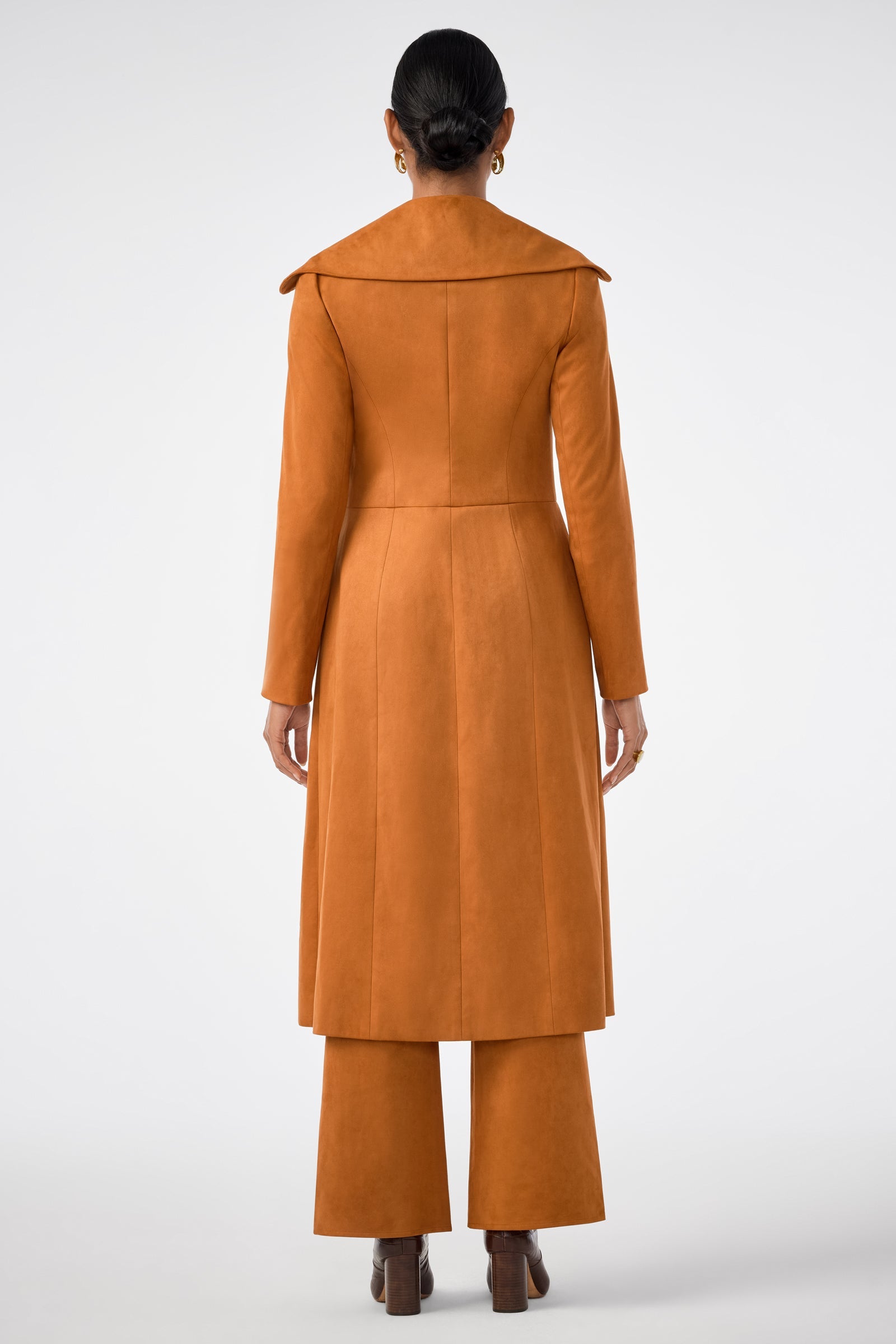 Trina Turk Starflower Suede Coat