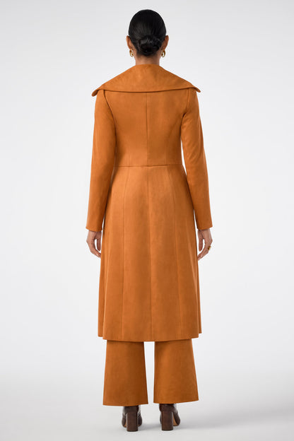 Trina Turk Starflower Suede Coat