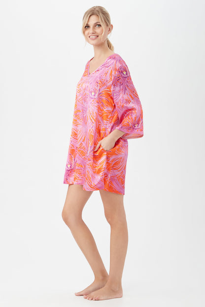 Trina Turk FUJI MUMS SILK SLEEPSHIRT
