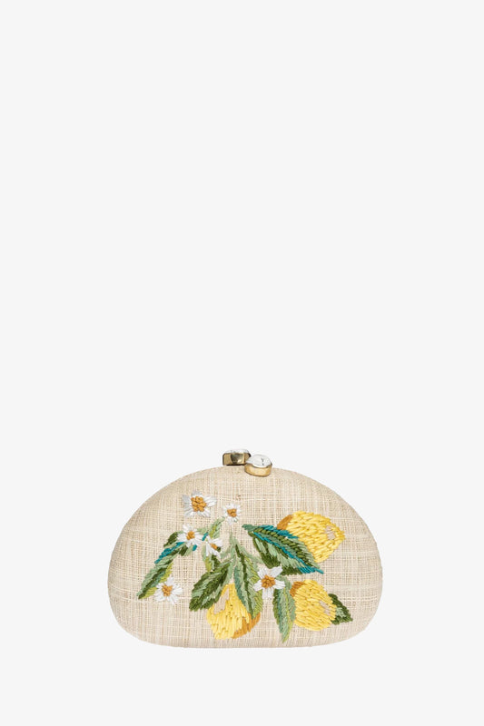 Trina Turk Berna Half Moon Lemon Clutch
