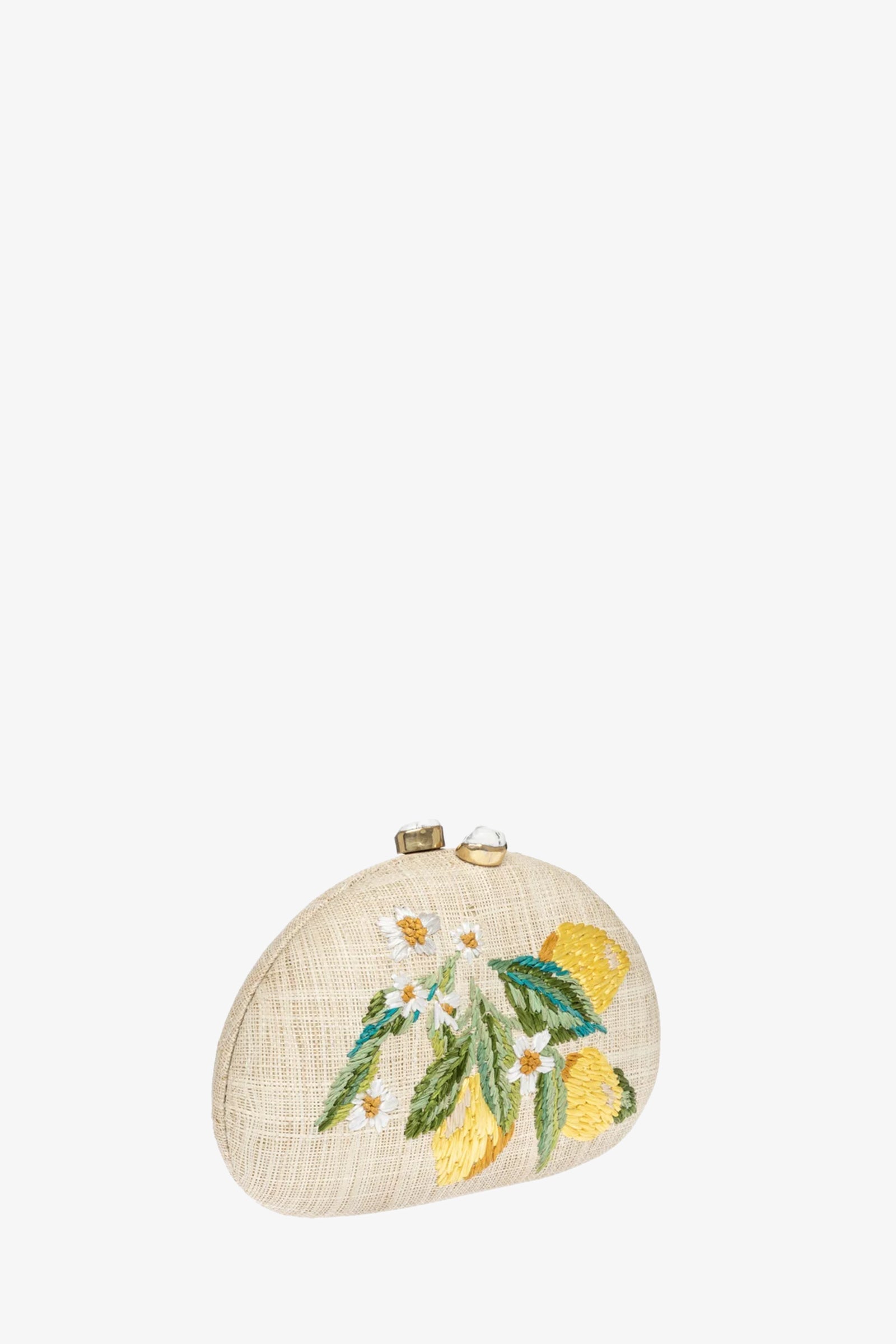 Trina Turk Berna Half Moon Lemon Clutch