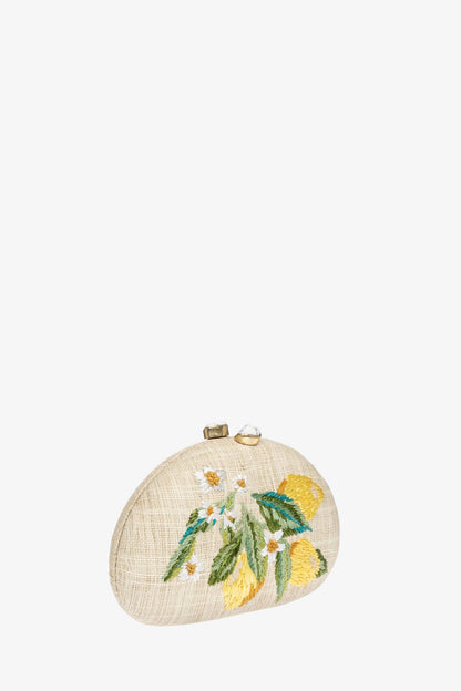 Trina Turk Berna Half Moon Lemon Clutch