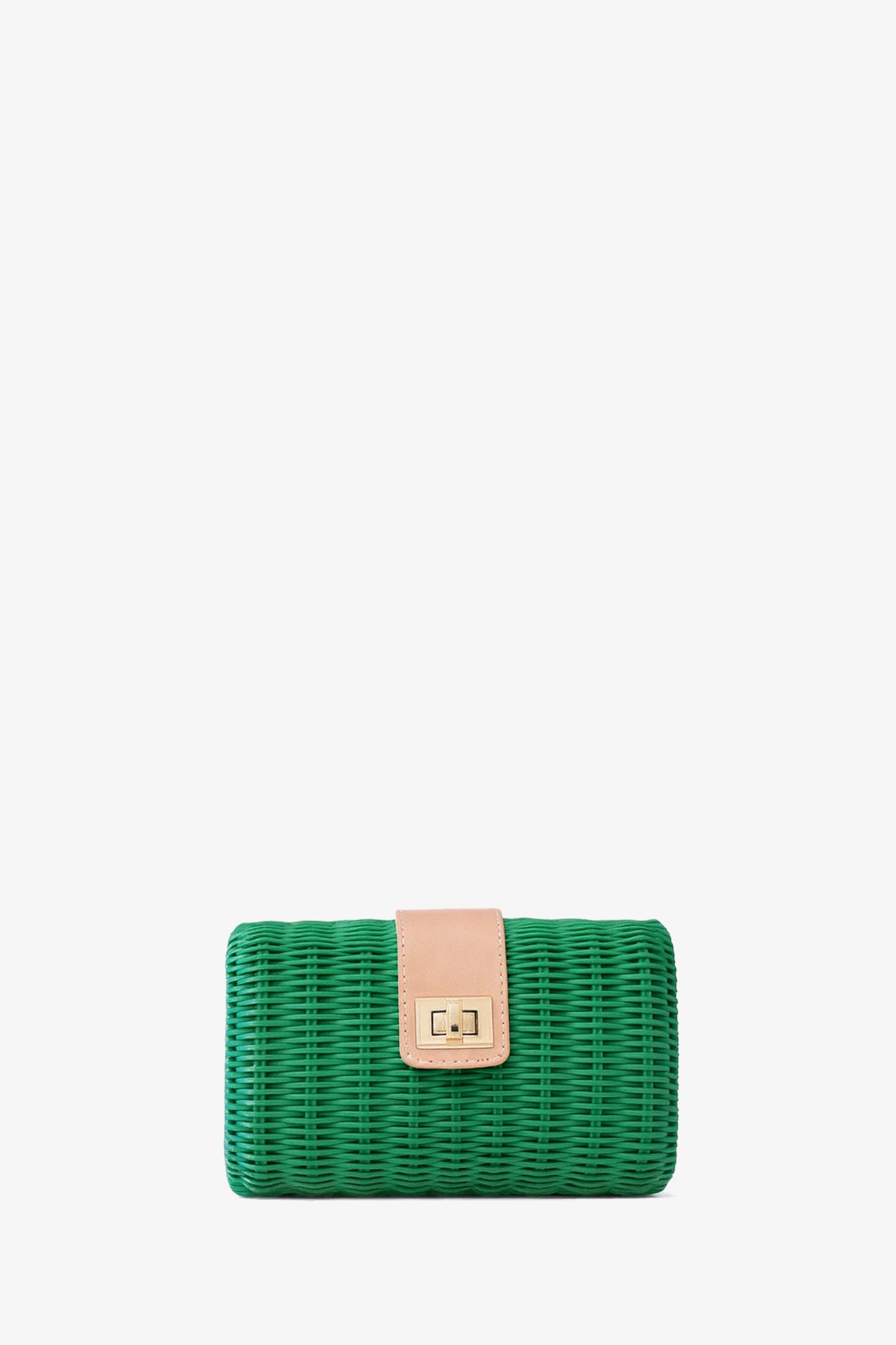 Trina Turk Lou Wicker Straw Clutch