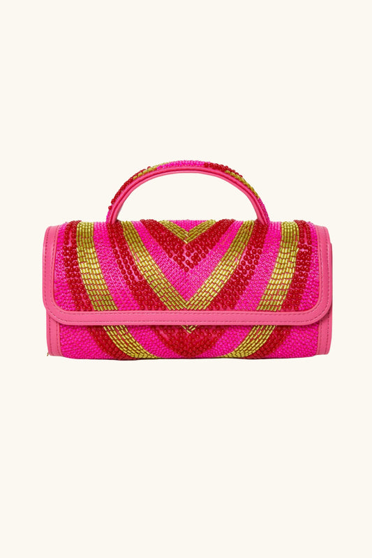 Trina Turk Lele Sadoughi x Trina Turk Mini Tabitha Bead Bag