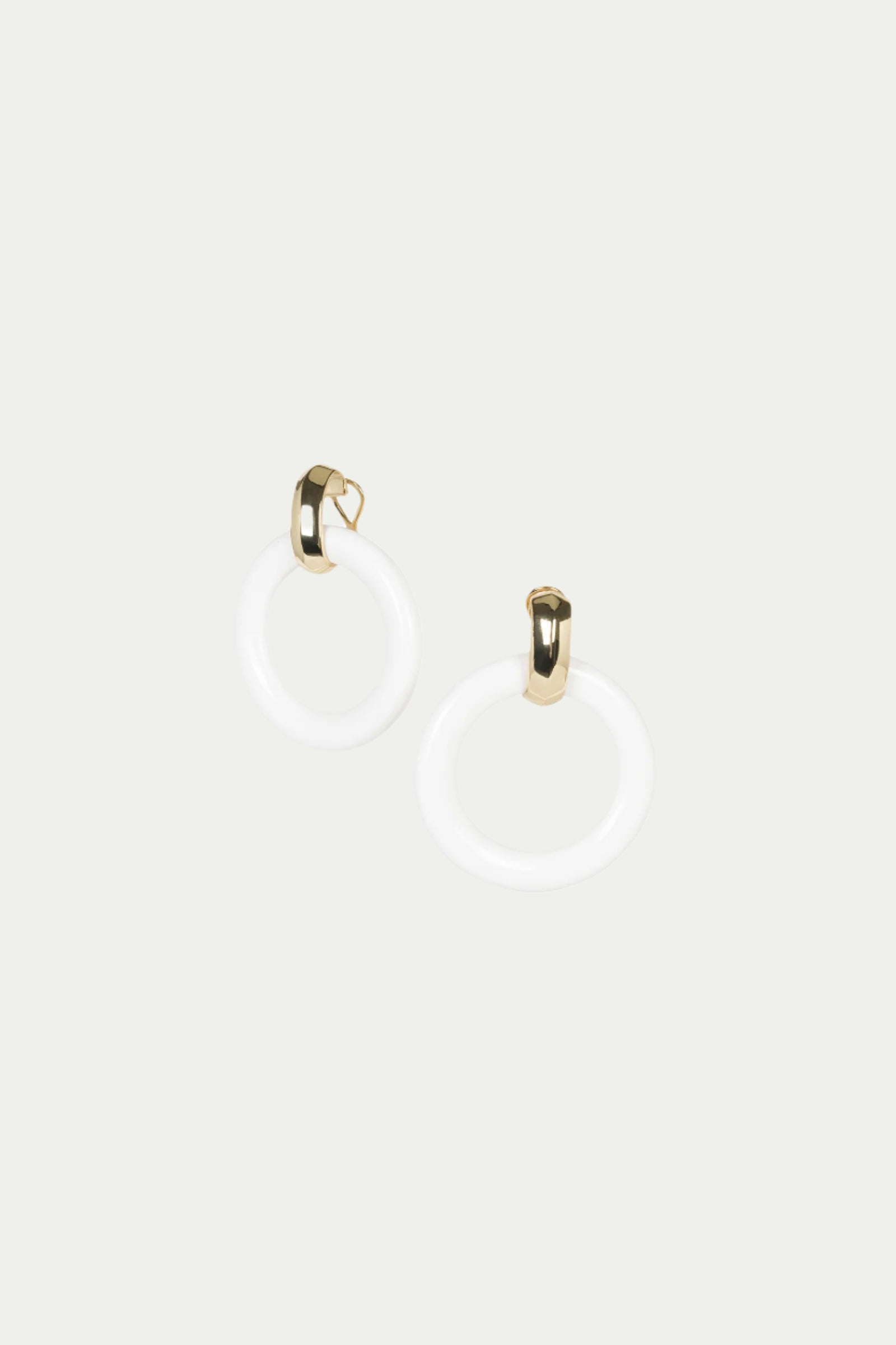 Trina Turk TT x KJL Doorknocker Earrings - White