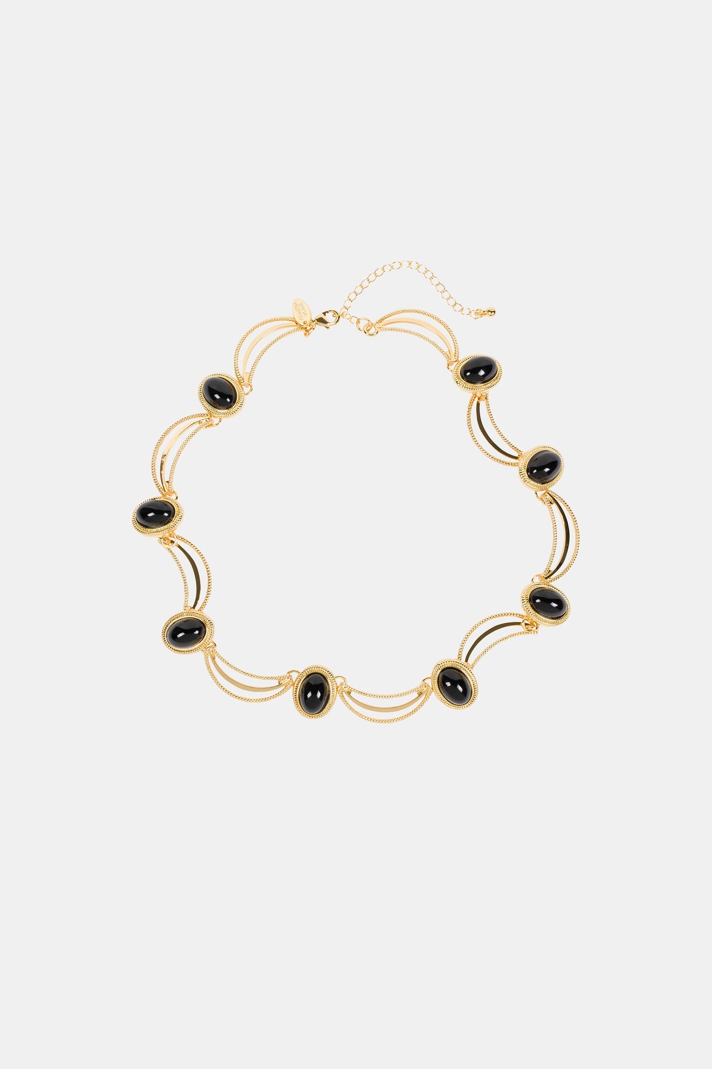 Trina Turk Oval Jet Scallop Necklace