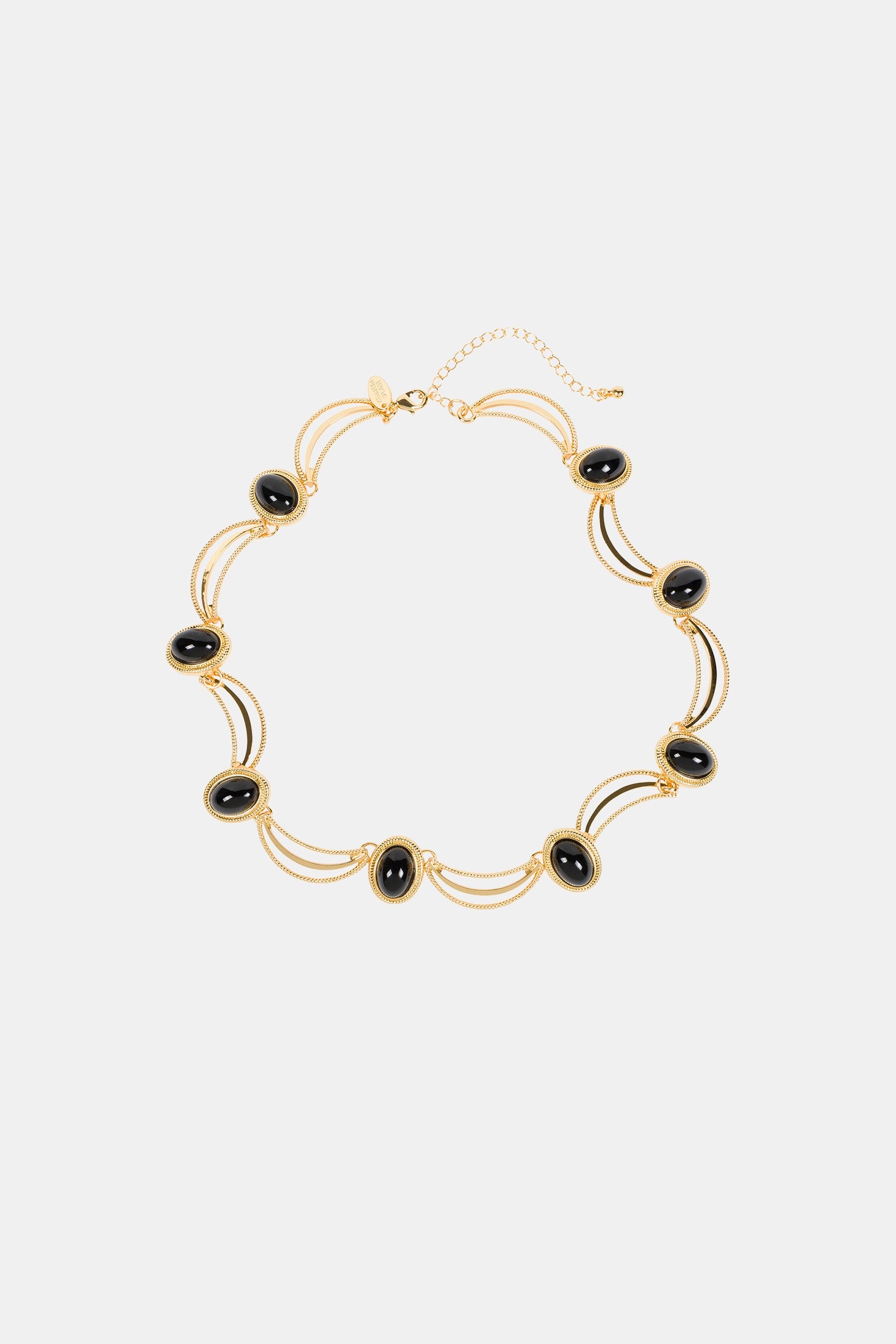 Trina Turk Oval Jet Scallop Necklace
