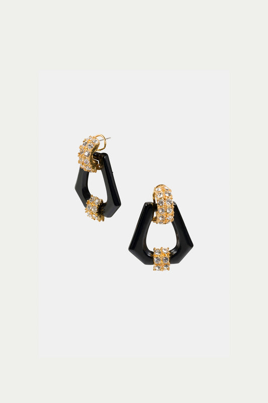 Trina Turk Hexagon Doorknocker Earrings