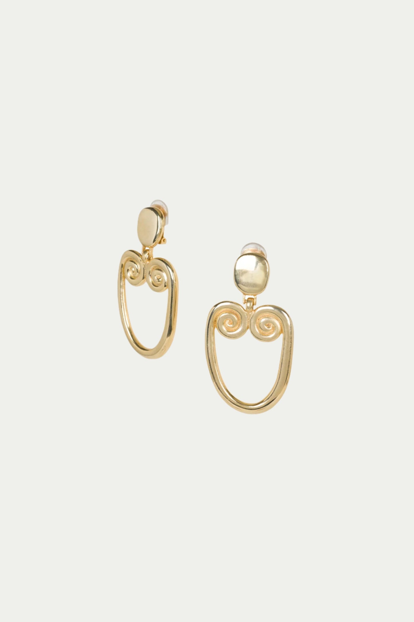 Trina Turk TT x KJL Gold Double Scroll Clip-On Earrings