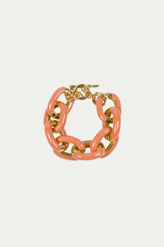 Trina Turk TT x KJL Enamel Link Bracelet - Coral
